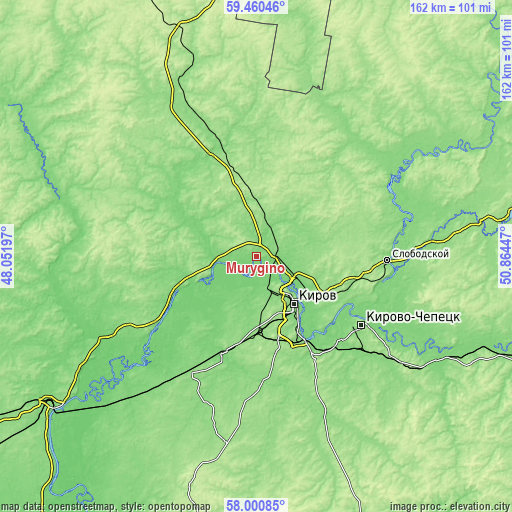 Topographic map of Murygino