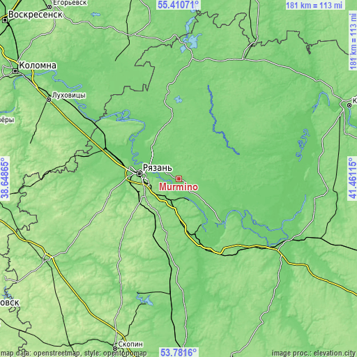 Topographic map of Murmino
