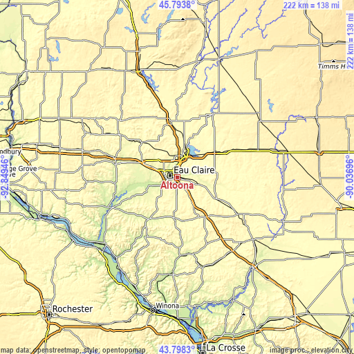 Topographic map of Altoona