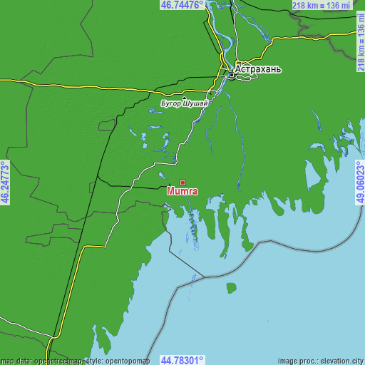 Topographic map of Mumra