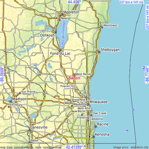 Topographic map of Barton