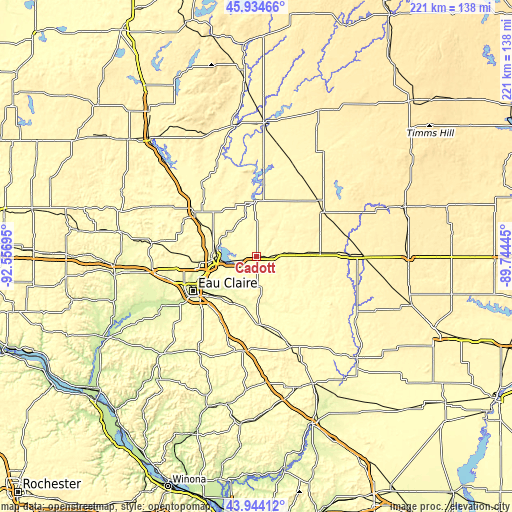 Topographic map of Cadott