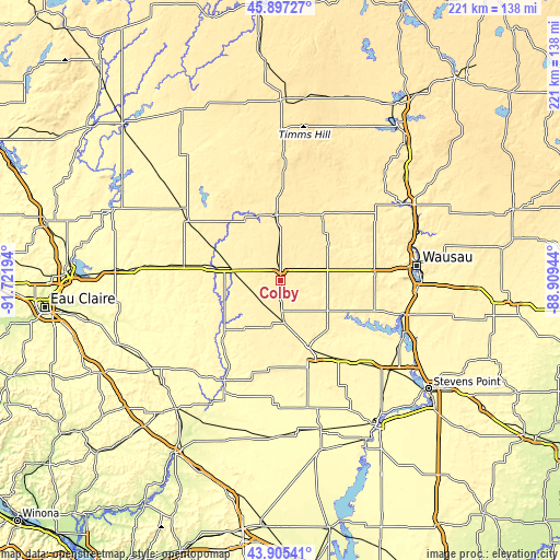 Topographic map of Colby