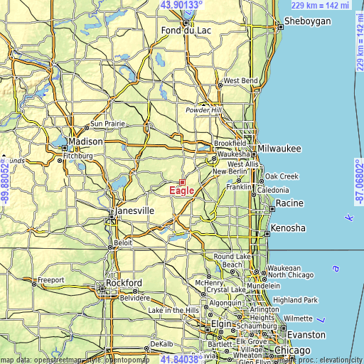 Topographic map of Eagle