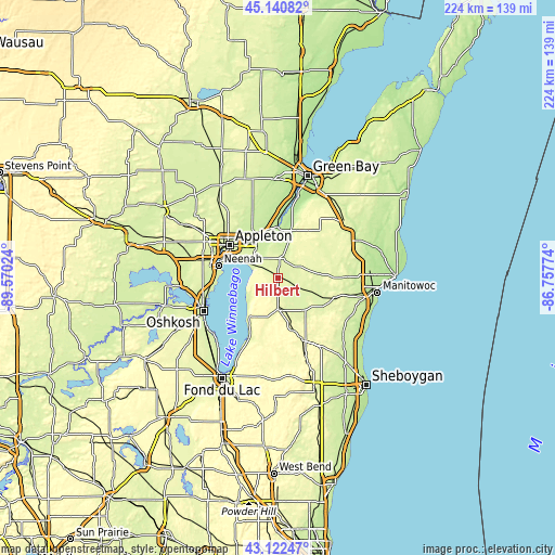 Topographic map of Hilbert