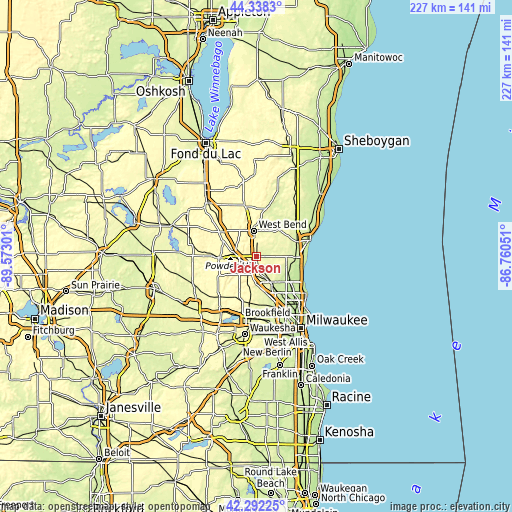 Topographic map of Jackson