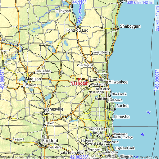 Topographic map of Nashotah