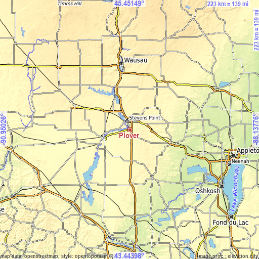 Topographic map of Plover