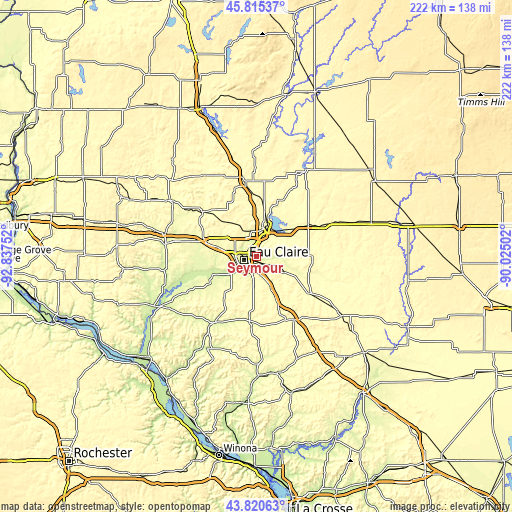 Topographic map of Seymour