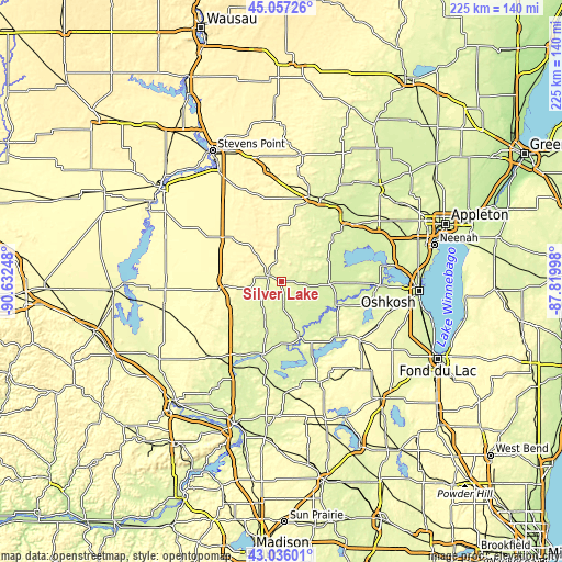 Topographic map of Silver Lake