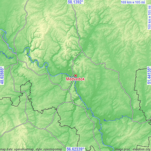 Topographic map of Medvedok