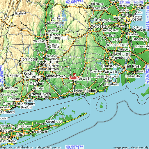 Topographic map of Baltic