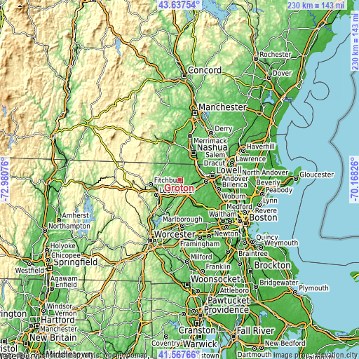 Topographic map of Groton