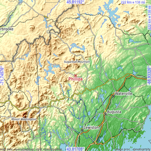 Topographic map of Phillips