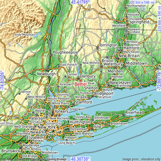 Topographic map of Bethel