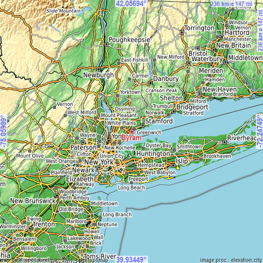 Topographic map of Byram