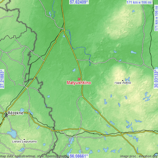 Topographic map of Matyushkino