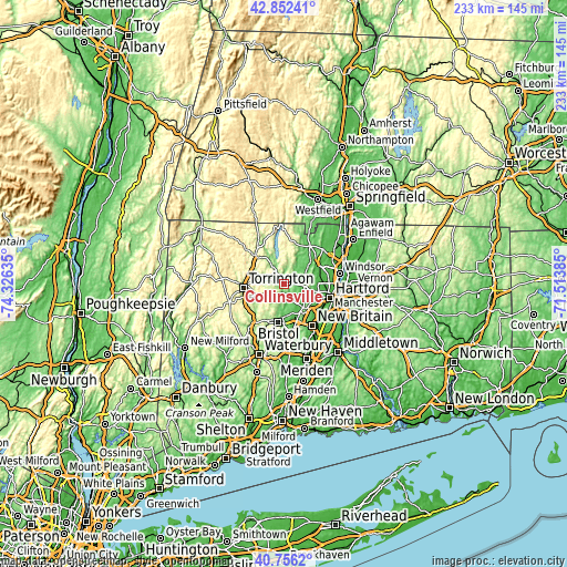 Topographic map of Collinsville