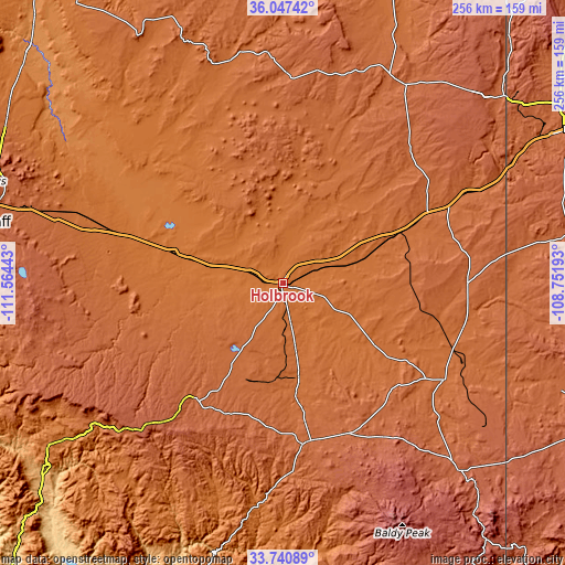 Topographic map of Holbrook