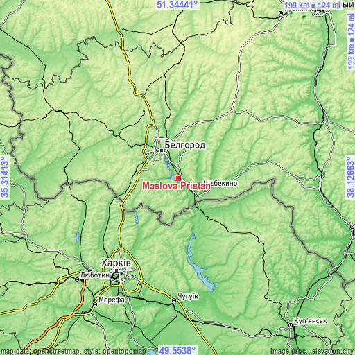 Topographic map of Maslova Pristan’