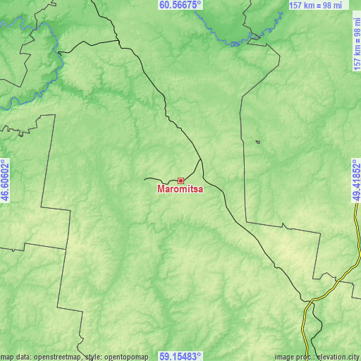 Topographic map of Maromitsa