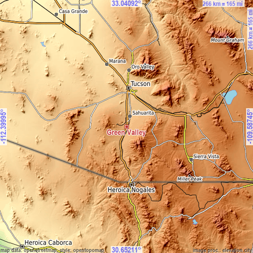 Topographic map of Green Valley