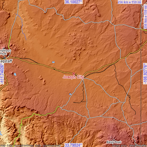 Topographic map of Joseph City