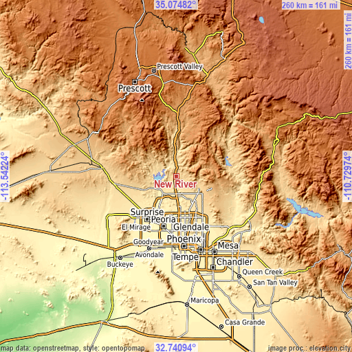 Topographic map of New River