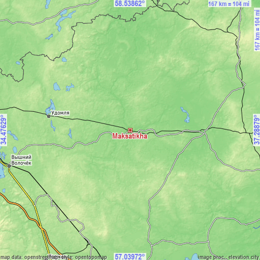 Topographic map of Maksatikha