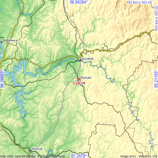 Topographic map of Lys’va