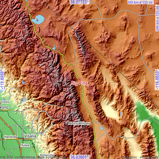 Topographic map of Big Pine