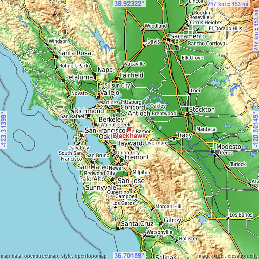 Topographic map of Blackhawk