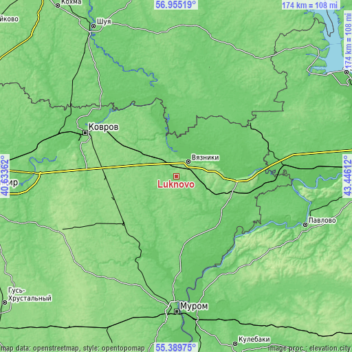 Topographic map of Luknovo