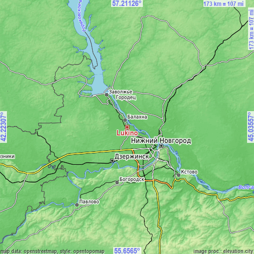 Topographic map of Lukino