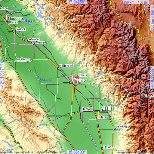 Topographic map of Clovis