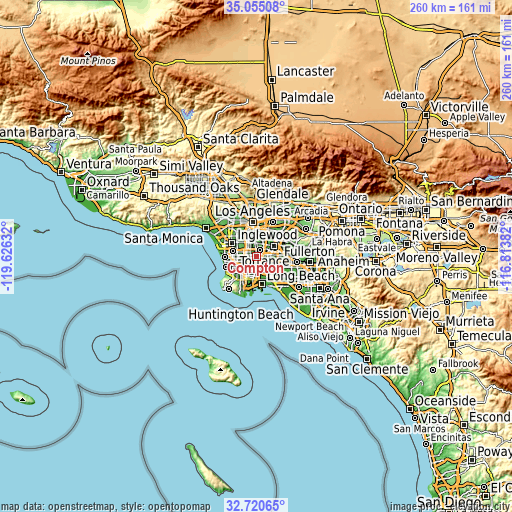 Topographic map of Compton