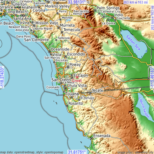 Topographic map of Crest