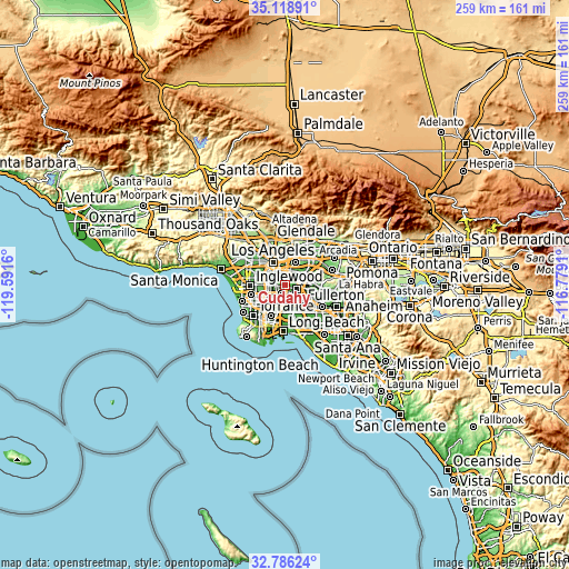 Topographic map of Cudahy