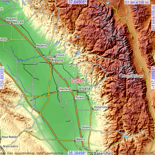 Topographic map of Cutler