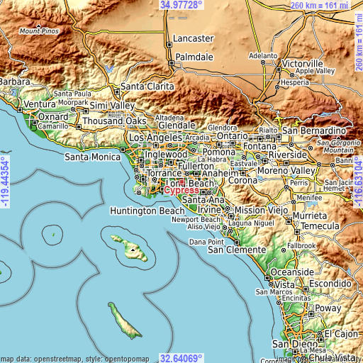 Topographic map of Cypress
