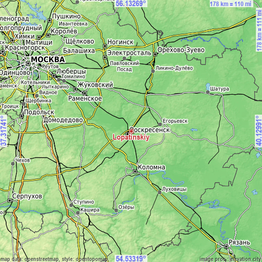 Topographic map of Lopatinskiy