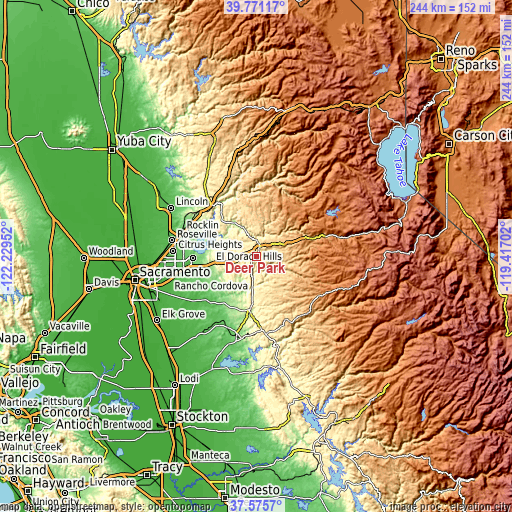 Topographic map of Deer Park