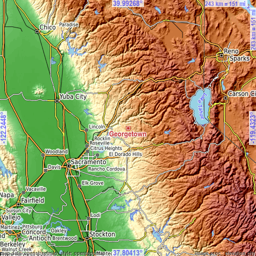 Topographic map of Georgetown