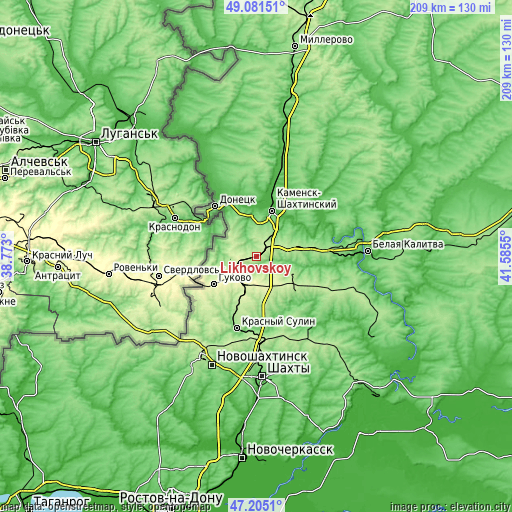 Topographic map of Likhovskoy