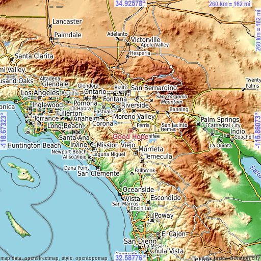 Topographic map of Good Hope