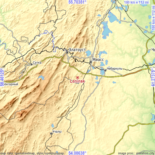 Topographic map of Leninsk