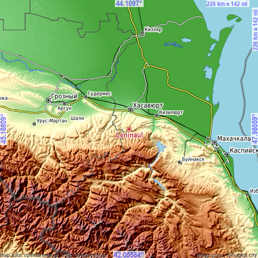 Topographic map of Leninaul