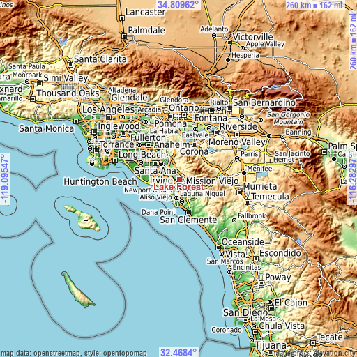 Topographic map of Lake Forest