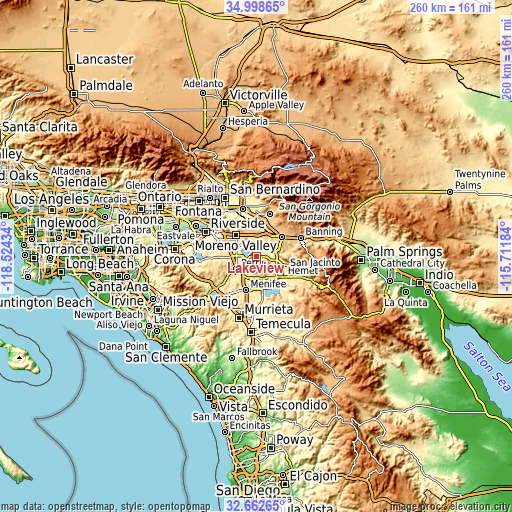 Topographic map of Lakeview