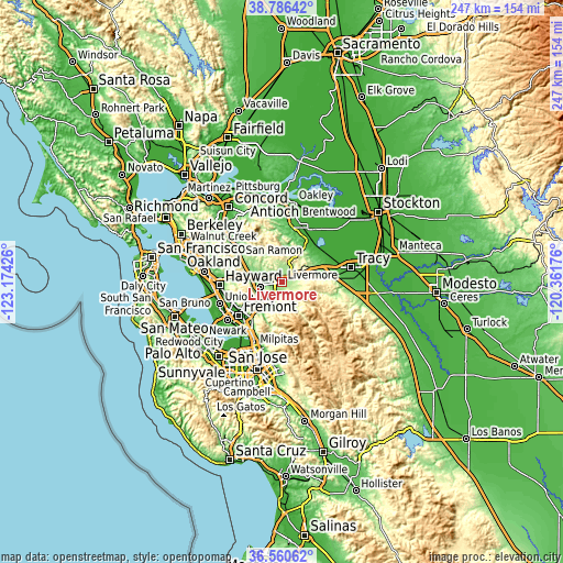 Topographic map of Livermore